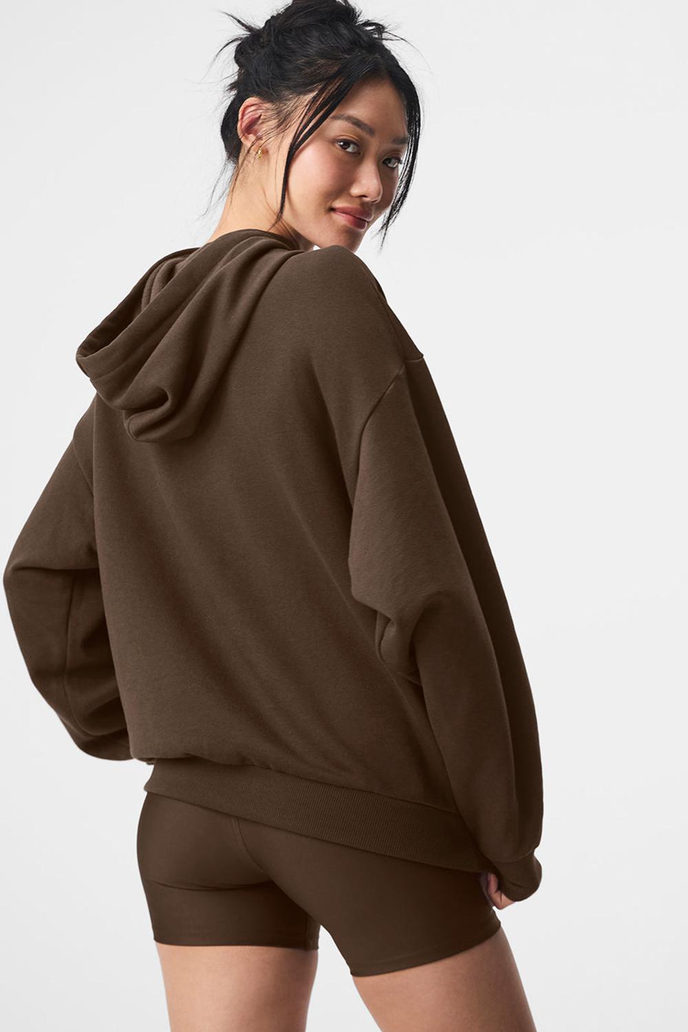 Espresso Alo Yoga Accolade Women Hoodie | KSA  TMV249053
