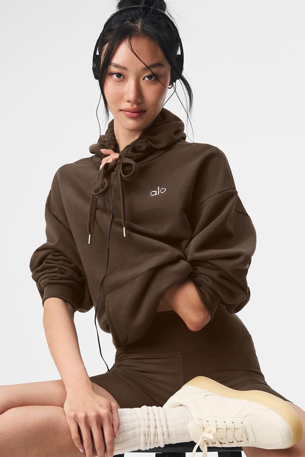 Espresso Alo Yoga Accolade Women Hoodie | KSA  TMV249053