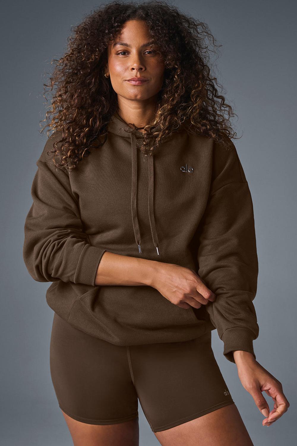 Espresso Alo Yoga Accolade Women Hoodie | KSA  TMV249053