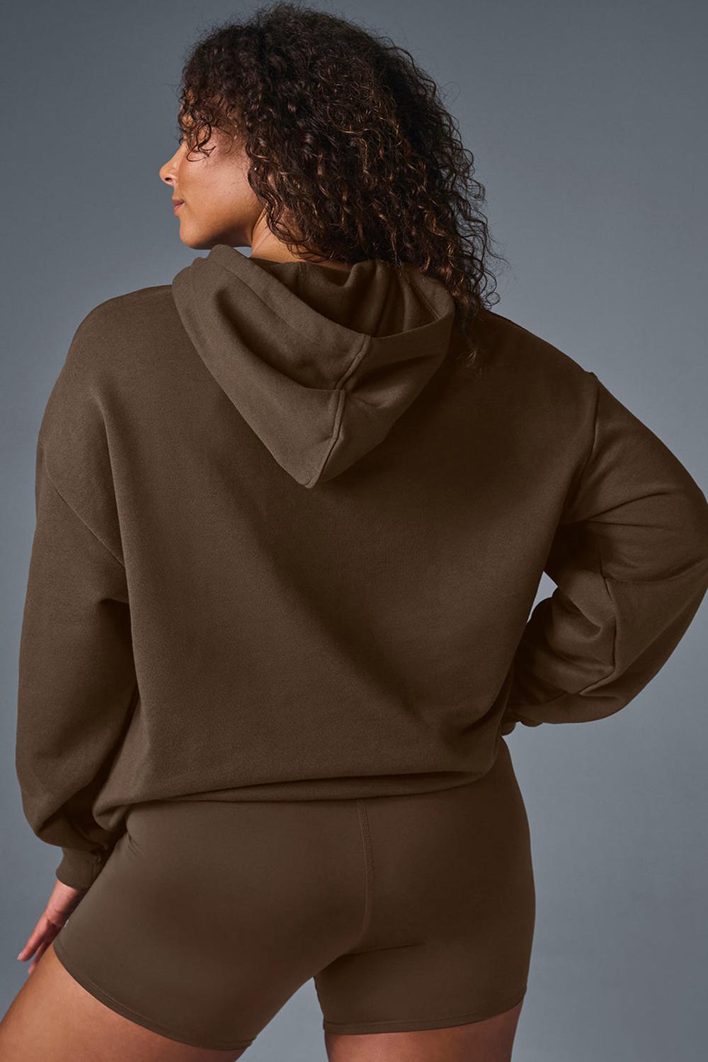 Espresso Alo Yoga Accolade Women Hoodie | KSA  TMV249053