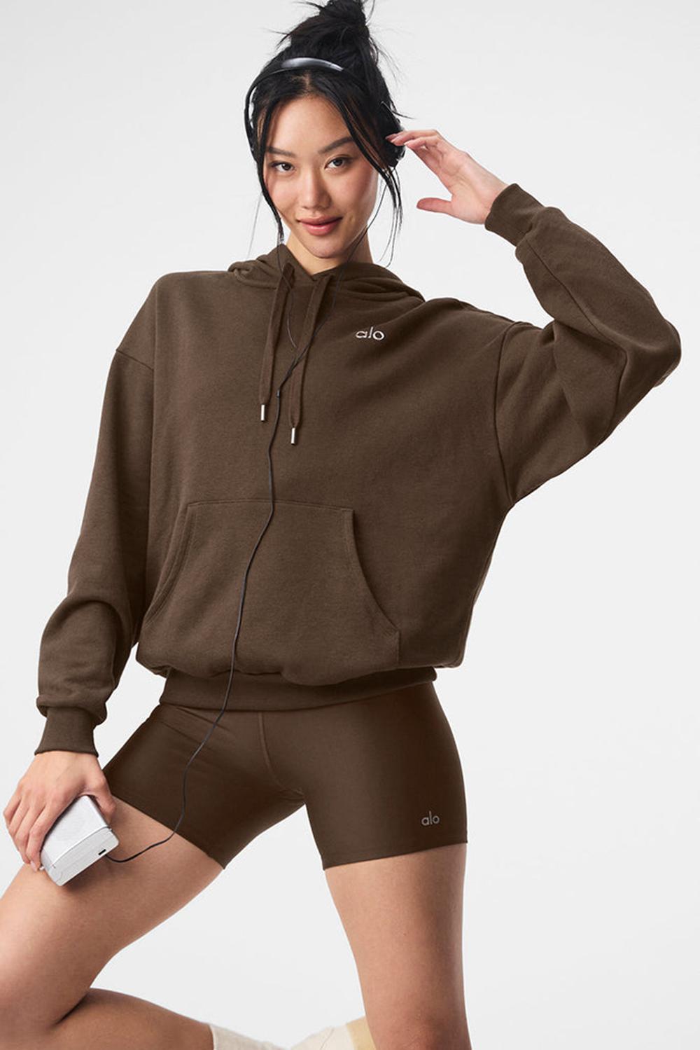 Espresso Alo Yoga Accolade Women Hoodie | KSA  TMV249053