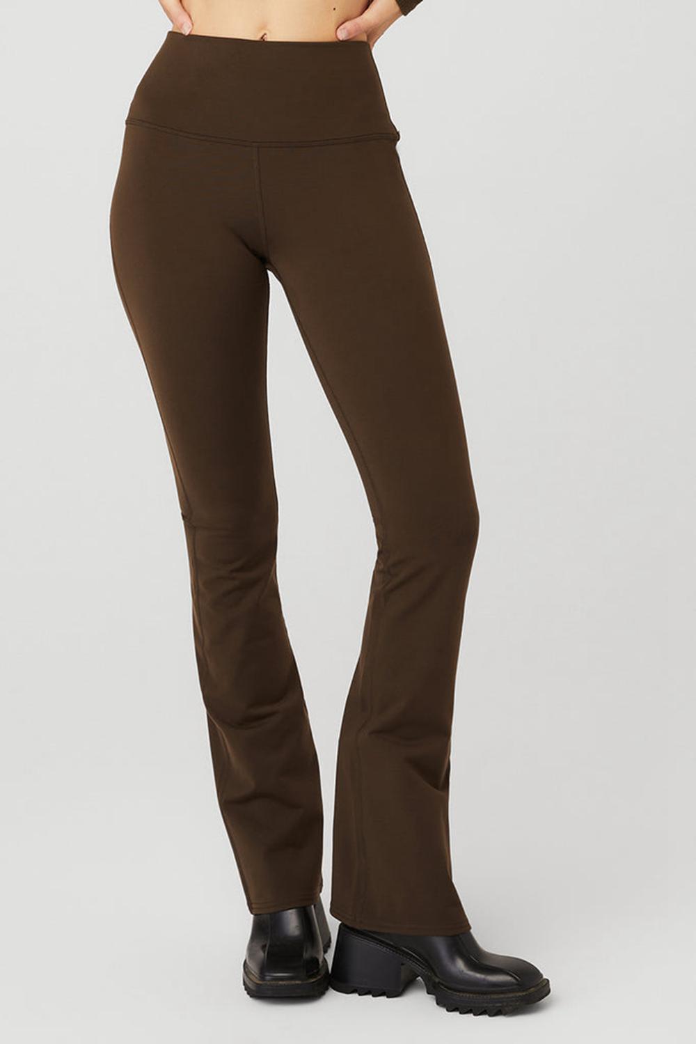Espresso Alo Yoga Airbrush High-Waist Bootcut Women Legging | KSA  UZK385796