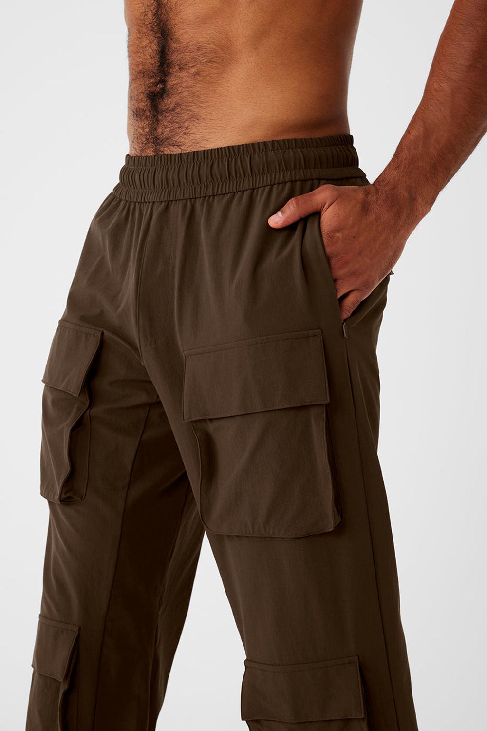 Espresso Alo Yoga Cargo Venture Men Pant | KSA  WLG872456