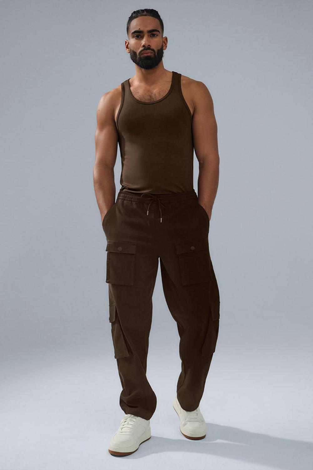 Espresso Alo Yoga Northstar Cargo Men Pant | KSA  HAC762410