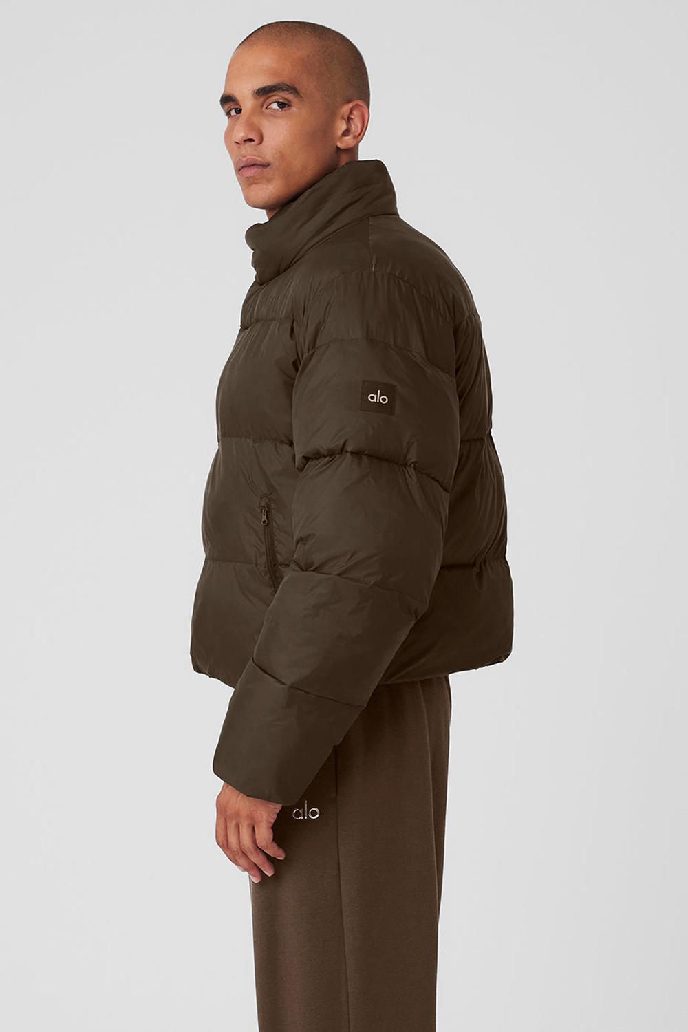 Espresso Alo Yoga Platinum Men Puffer Jacket | KSA  DLA792650