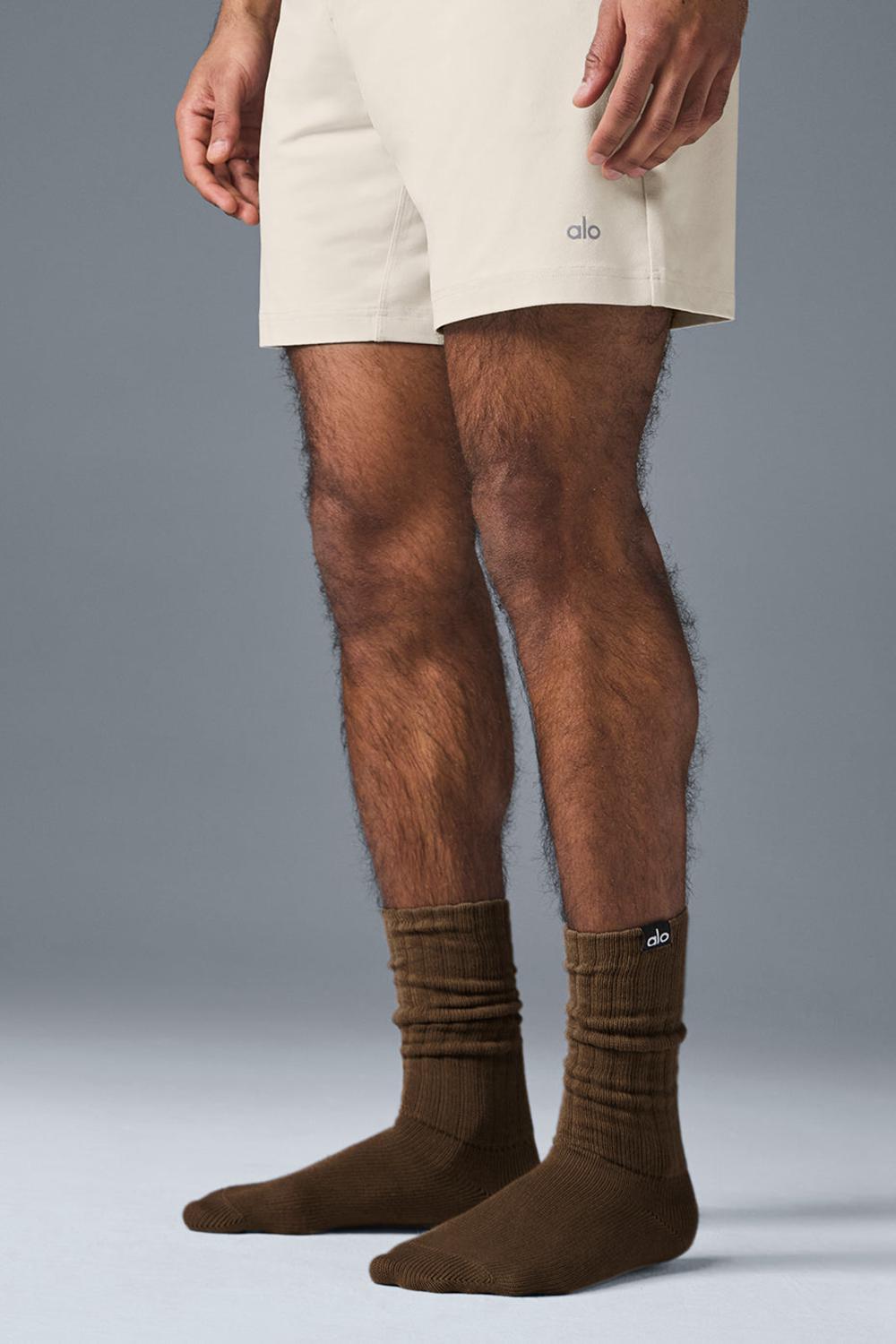 Espresso Alo Yoga Unisex Scrunch Men Sock | KSA  NMC234701