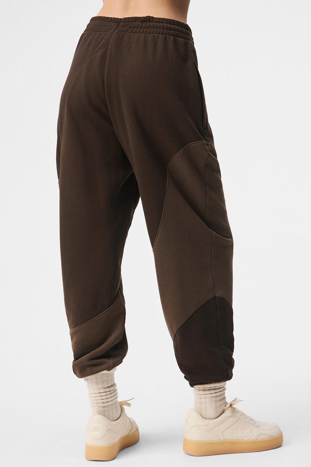 Espresso Tonal Alo Yoga Make Waves Women Sweatpant | KSA  ZPI254638