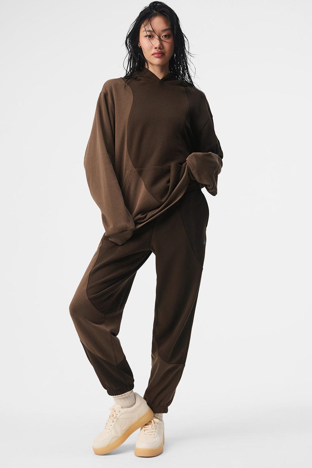 Espresso Tonal Alo Yoga Make Waves Women Sweatpant | KSA  ZPI254638
