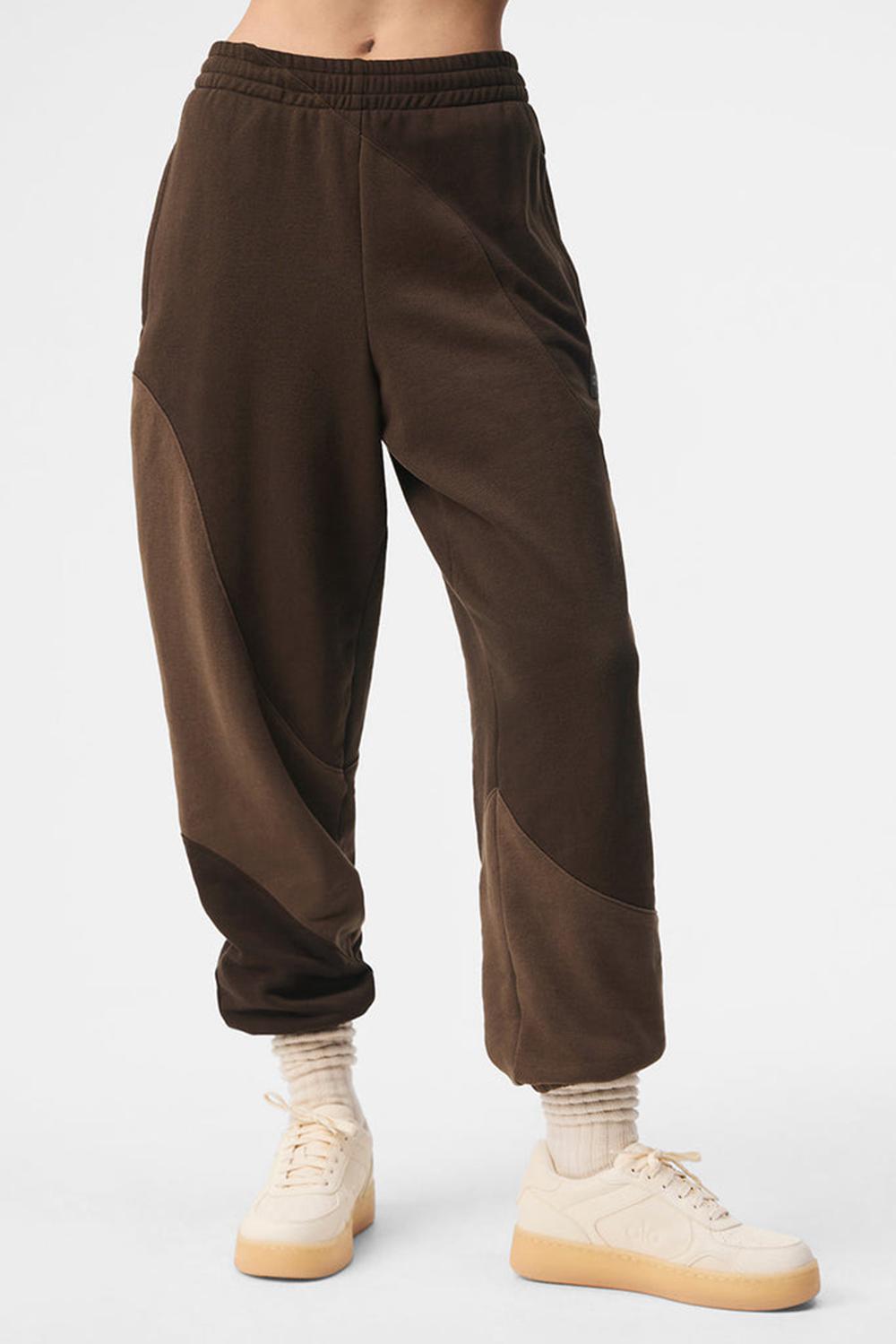 Espresso Tonal Alo Yoga Make Waves Women Sweatpant | KSA  ZPI254638