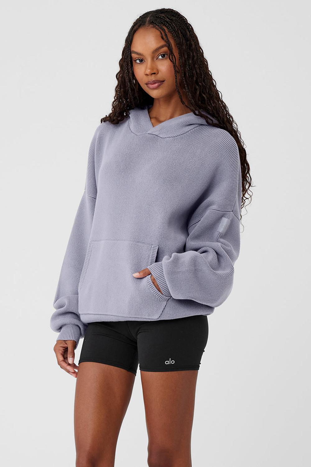 Fog Alo Yoga Scholar Hooded Women Sweater | KSA  MSE326745