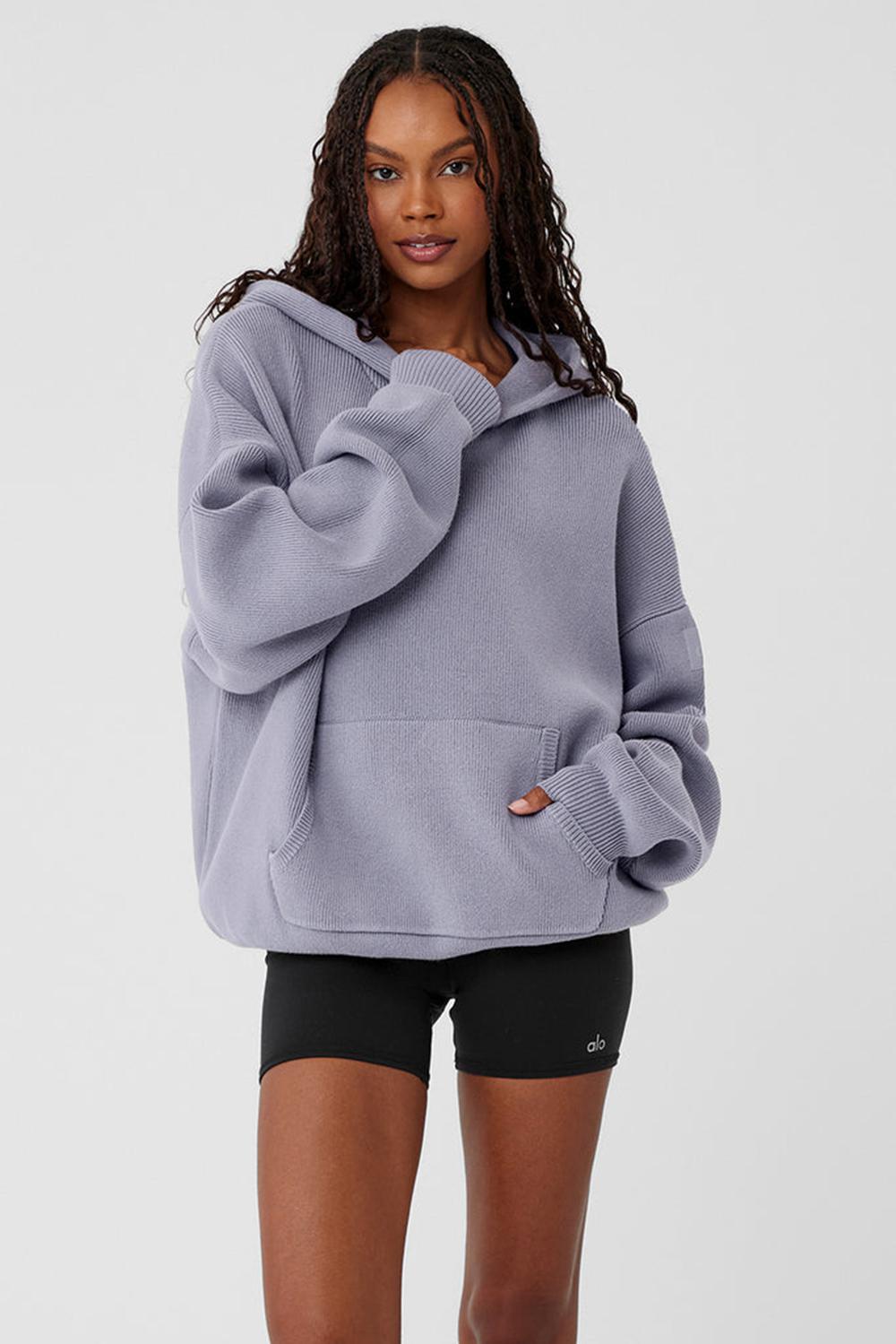 Fog Alo Yoga Scholar Hooded Women Sweater | KSA  MSE326745