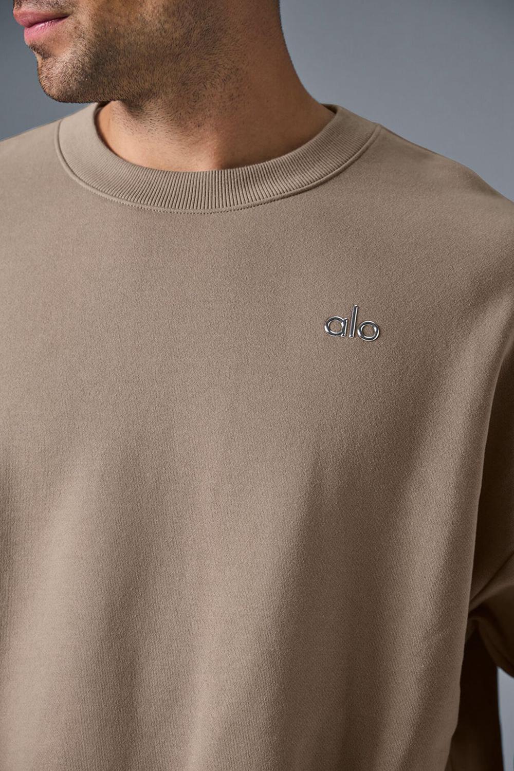 Gravel Alo Yoga Accolade Crew Neck Men Pullover | KSA  QOM210346