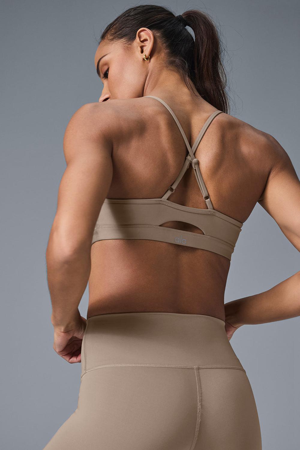 Gravel Alo Yoga Airlift Intrigue Women Bra | KSA  LWN147685
