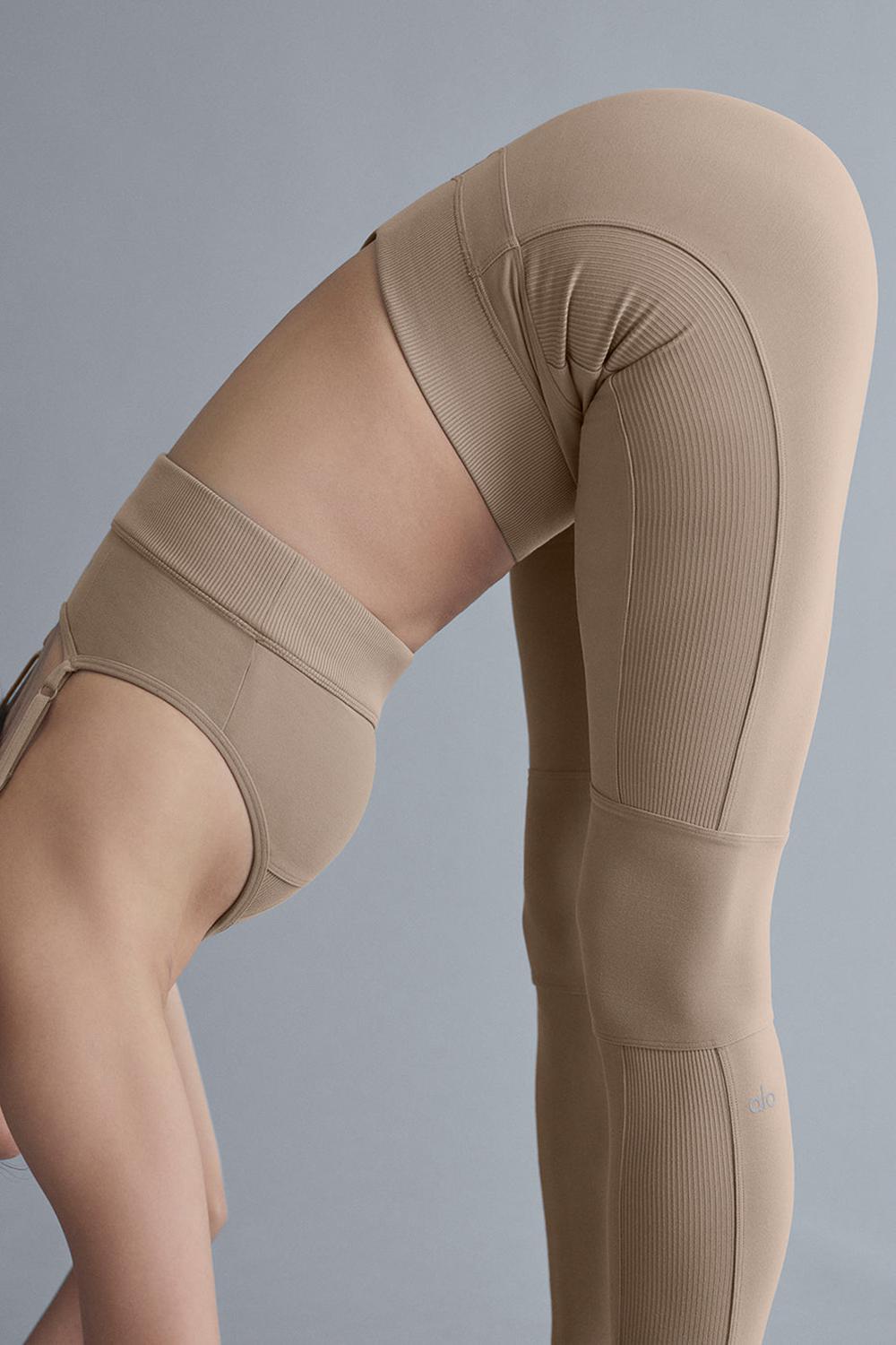 Gravel Alo Yoga Alosoft High-Waist Head Start Women Legging | KSA  ABY950176