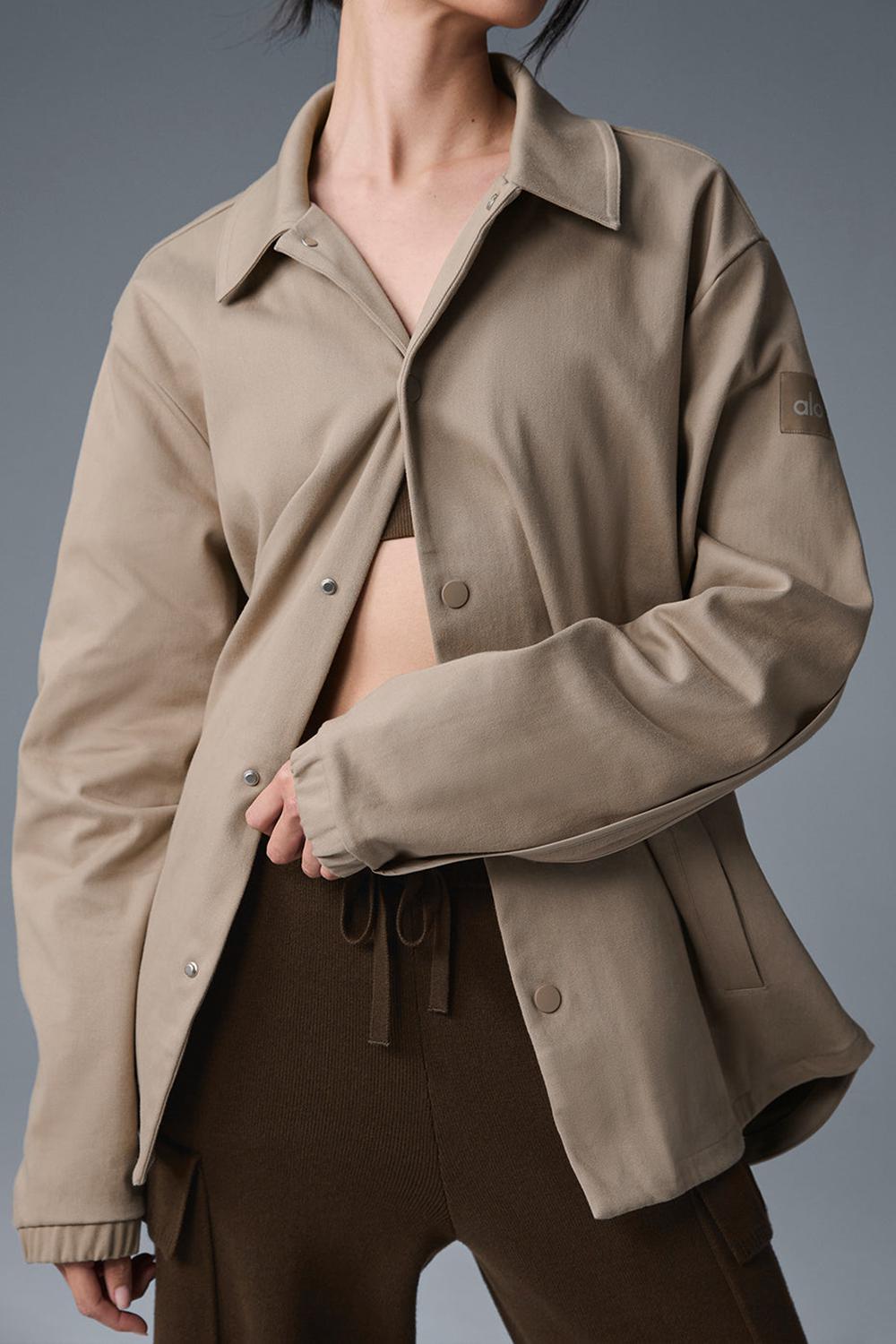 Gravel Alo Yoga Edition Sueded Women Jacket | KSA  NMU508216