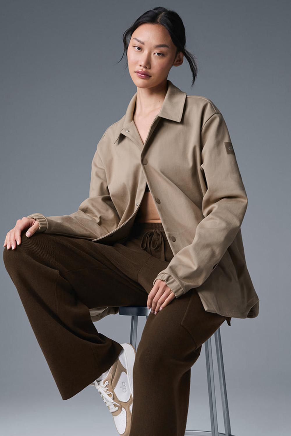 Gravel Alo Yoga Edition Sueded Women Jacket | KSA  NMU508216