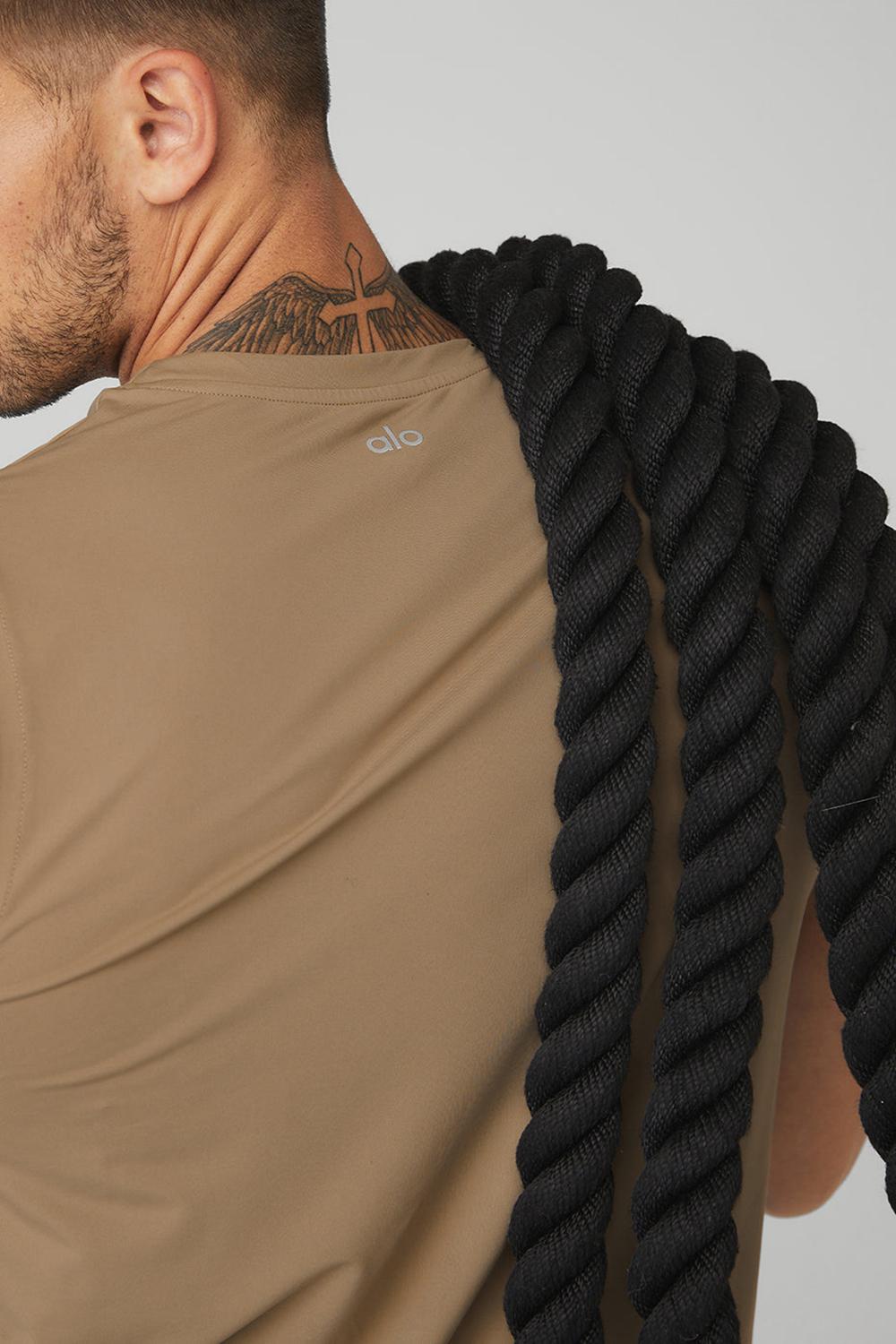 Gravel Alo Yoga Idol Performance Men Tank | KSA  RTF240986