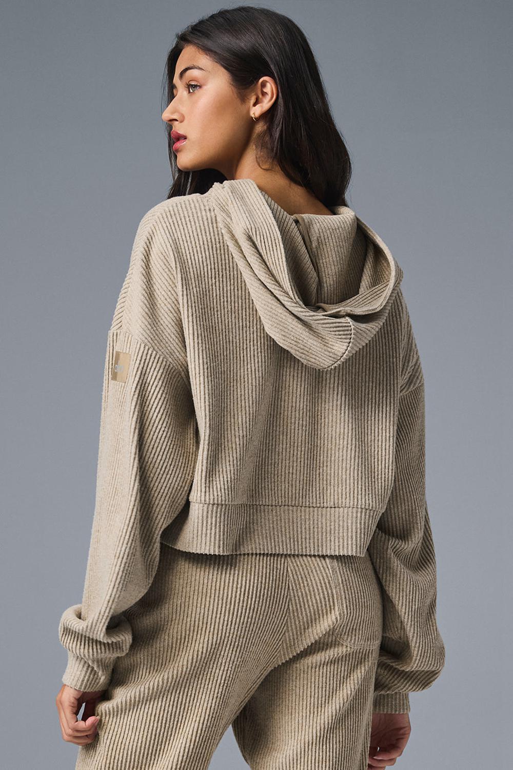 Gravel Heather Alo Yoga Muse Women Hoodie | KSA  YUC965043