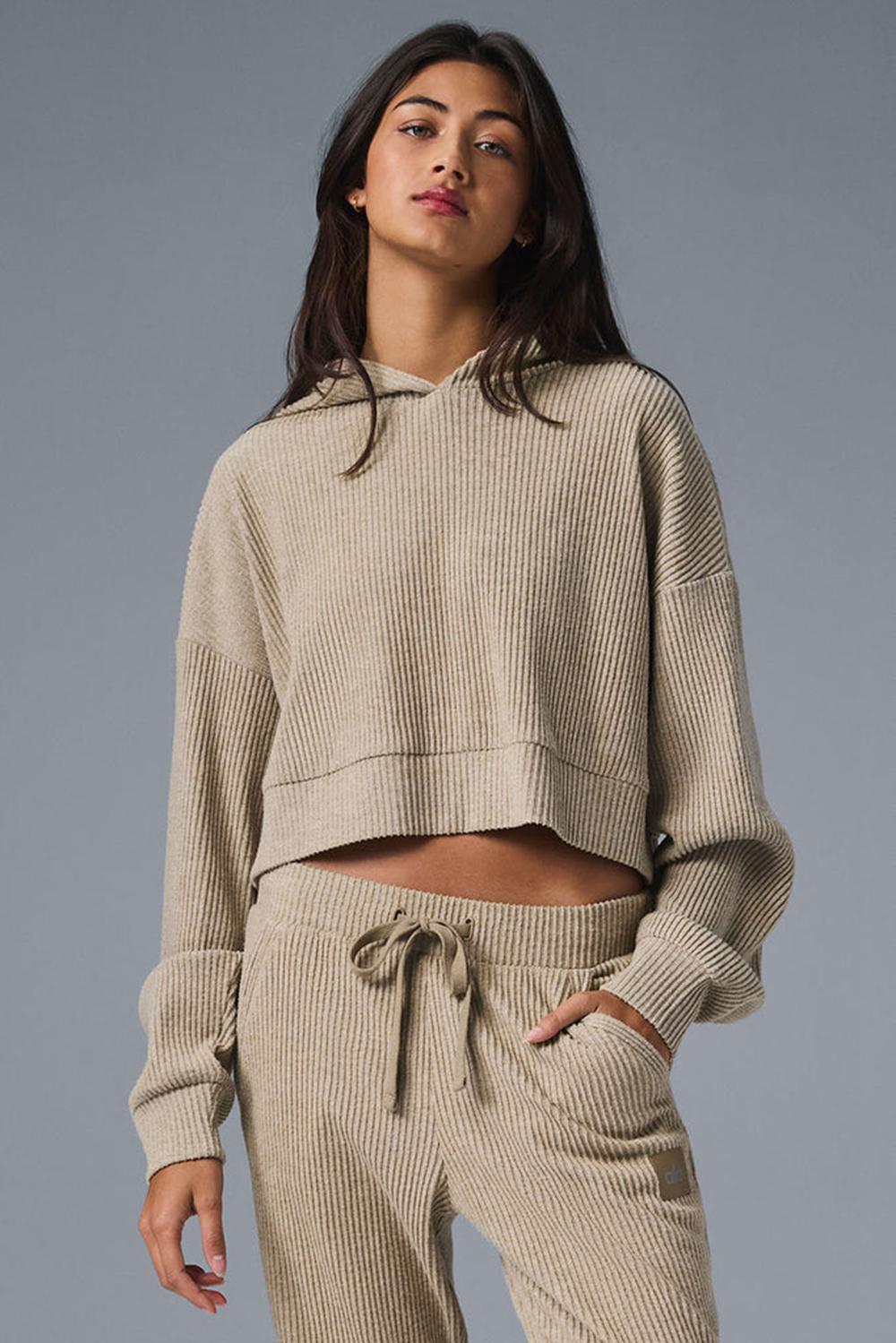 Gravel Heather Alo Yoga Muse Women Hoodie | KSA  YUC965043