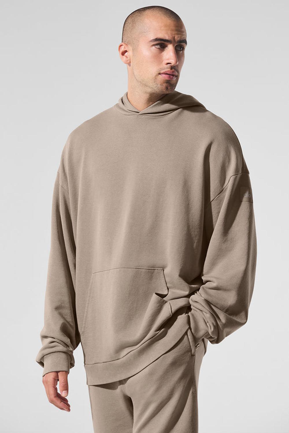 Gravel Wash Alo Yoga Chill Vintage Wash Men Hoodie | KSA  DWS016972