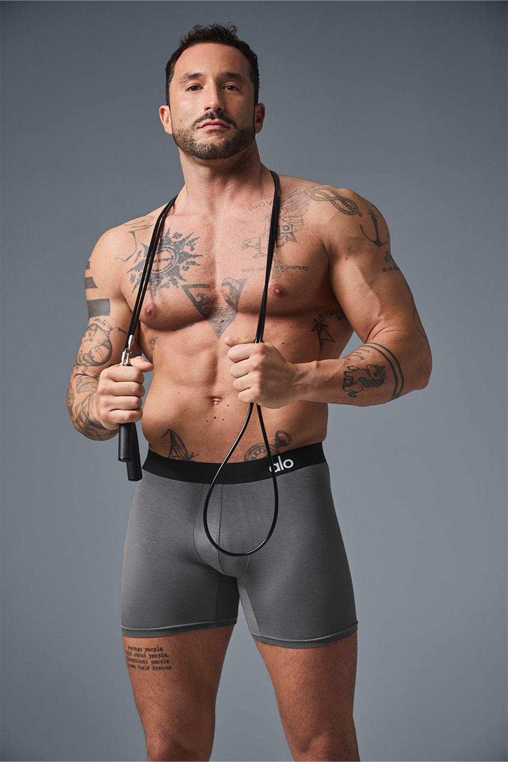 Grey Alo Yoga Day and Night Men Boxer | KSA  RMQ401869
