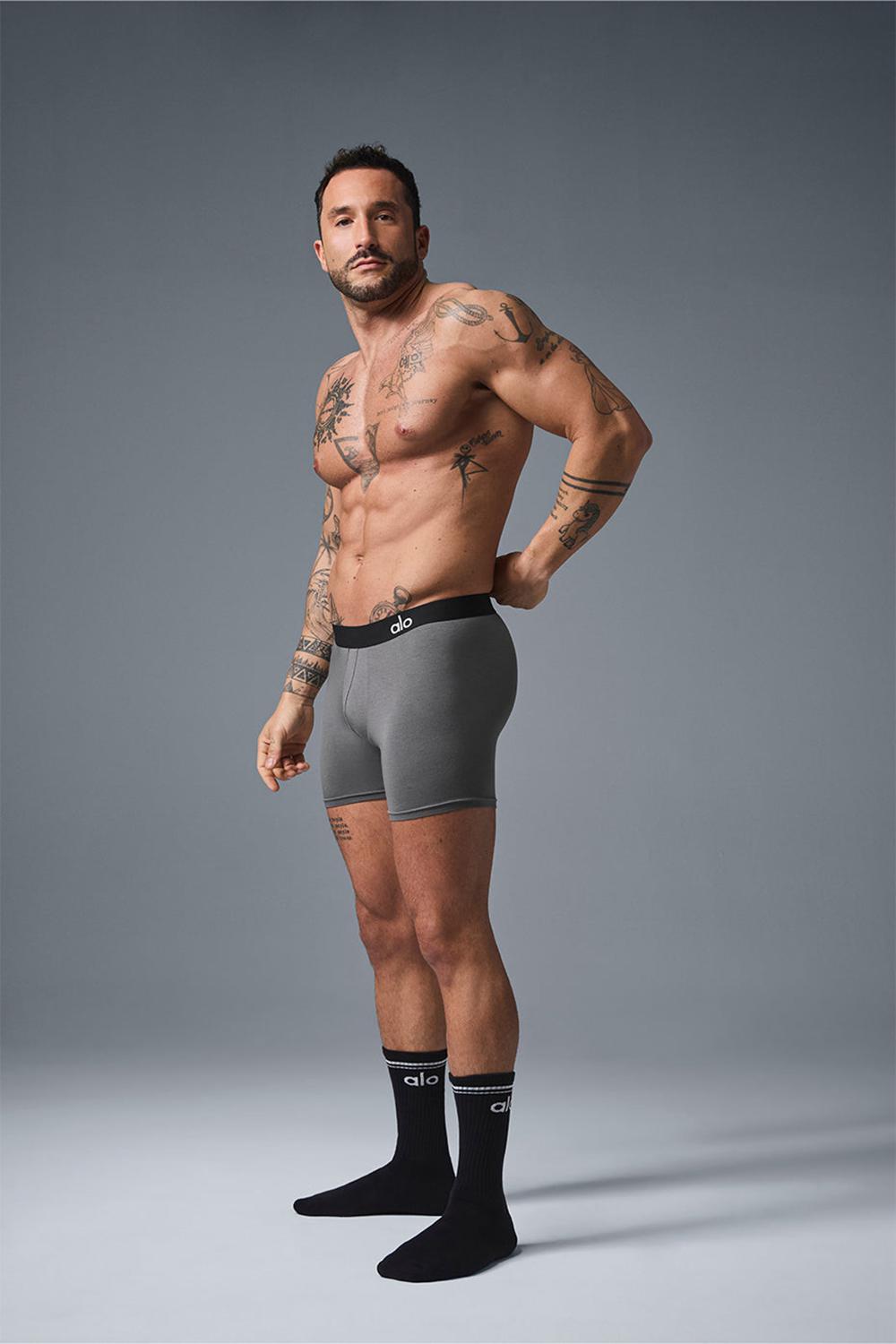Grey Alo Yoga Day and Night Men Boxer | KSA  RMQ401869