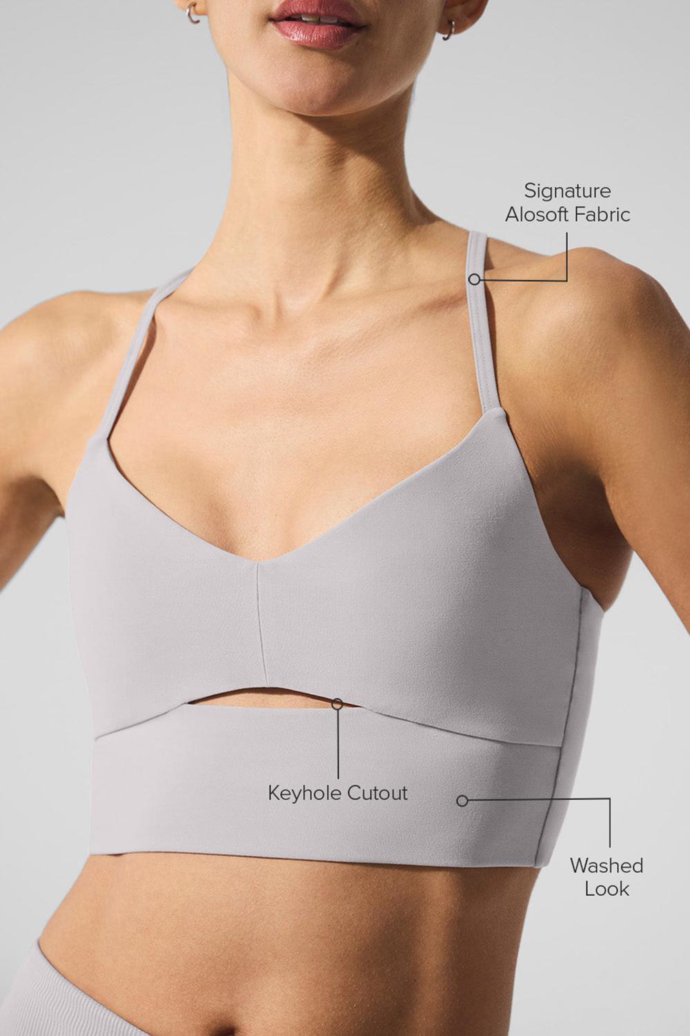 Grey Sky Wash Alo Yoga Washed Alosoft Highlight Women Bra | KSA  VOP759406