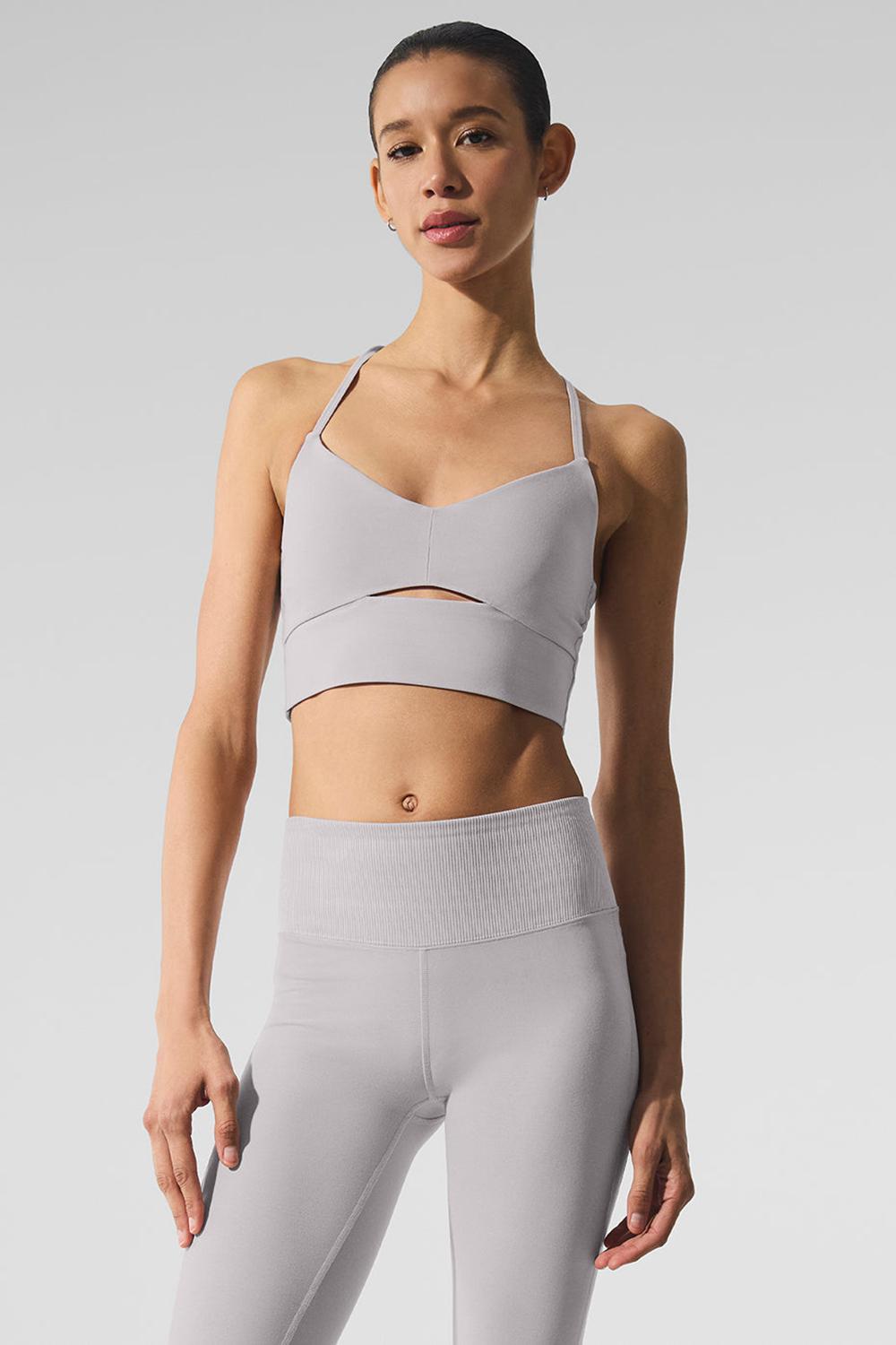 Grey Sky Wash Alo Yoga Washed Alosoft Highlight Women Bra | KSA  VOP759406