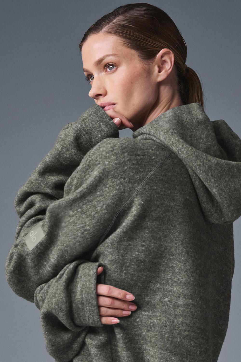 Grey Triblend Alo Yoga Triumph Women Hoodie | KSA  GIW384709