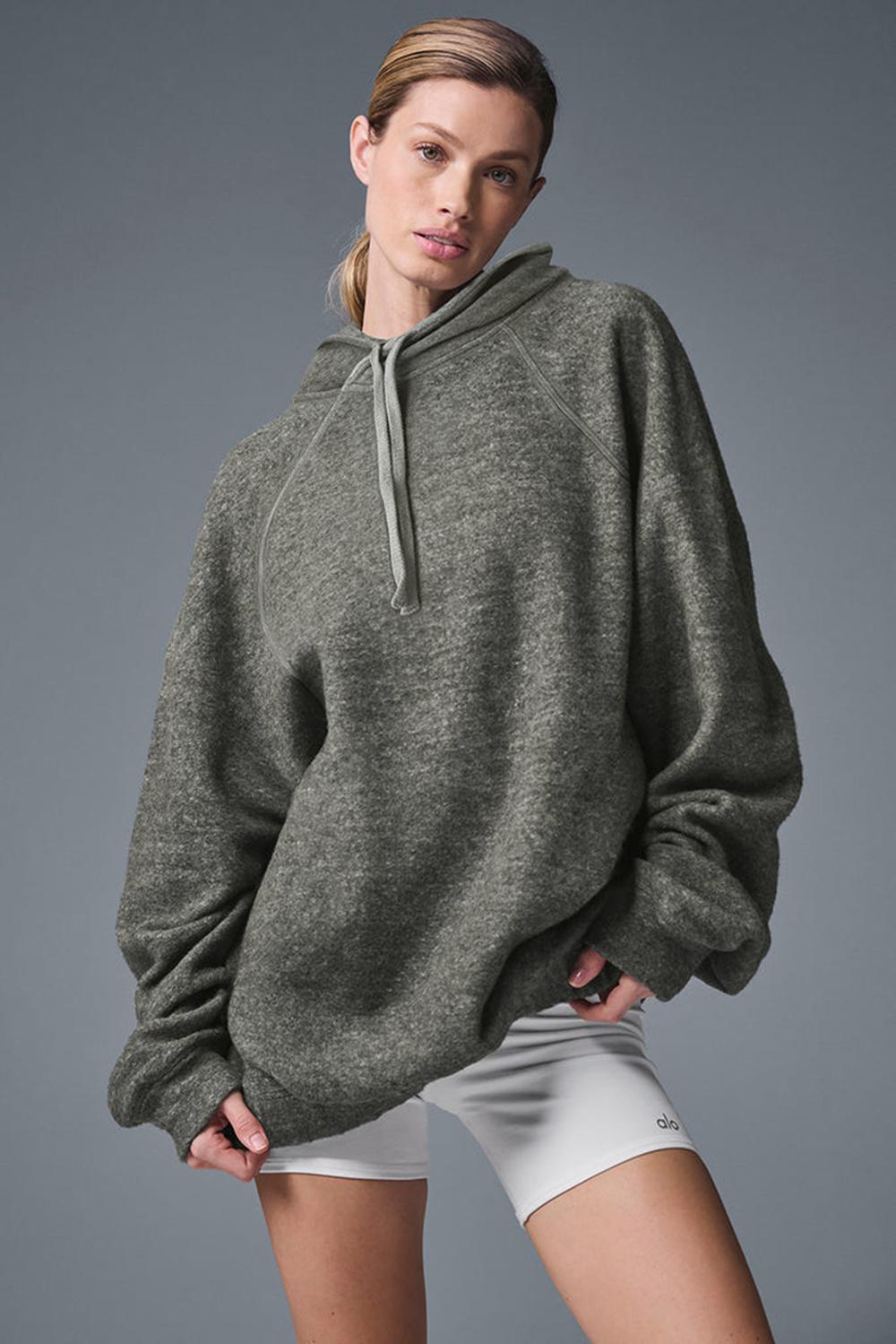 Grey Triblend Alo Yoga Triumph Women Hoodie | KSA  GIW384709