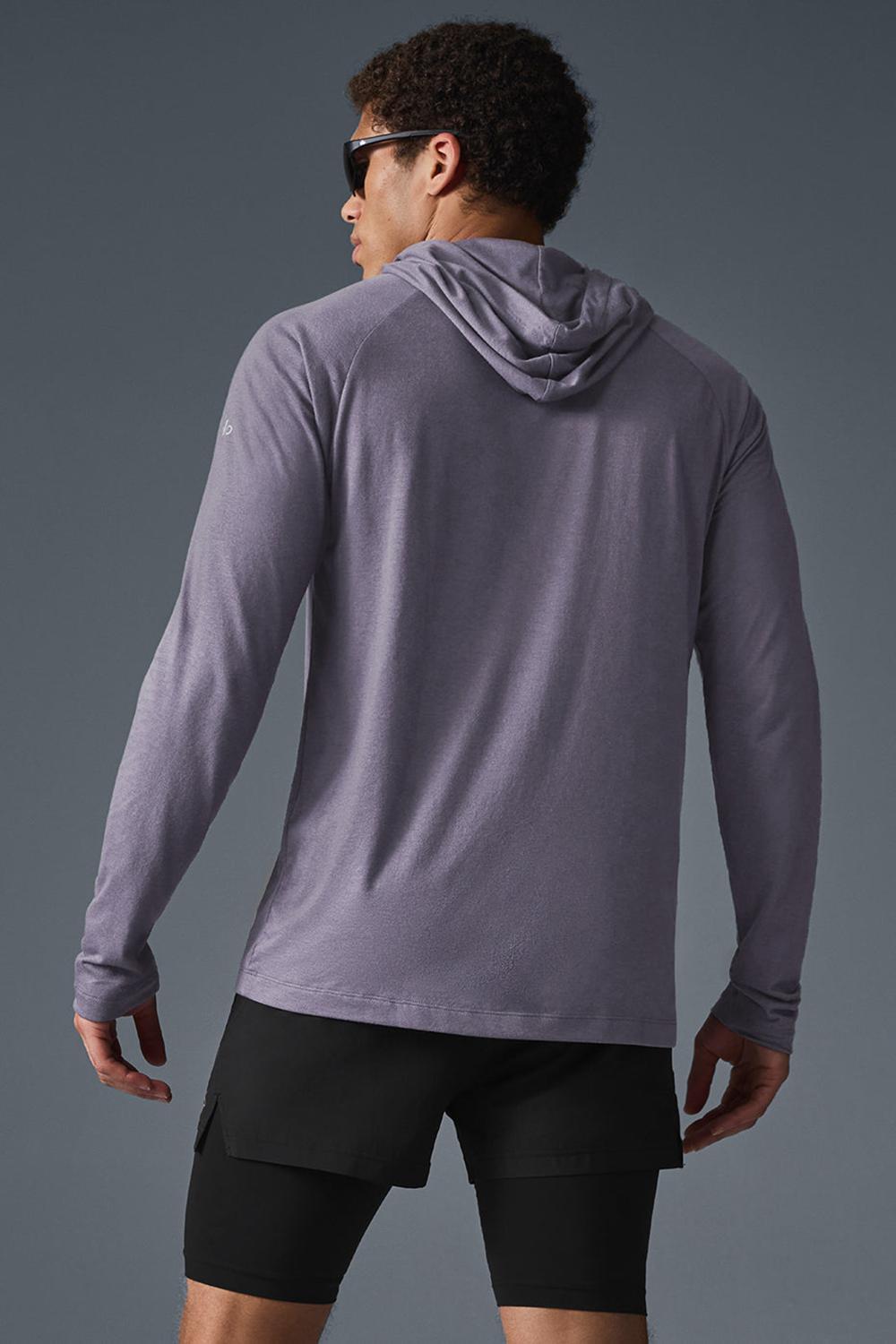 Italian Plum Alo Yoga Core Runner Men Hoodie | KSA  RFC120387