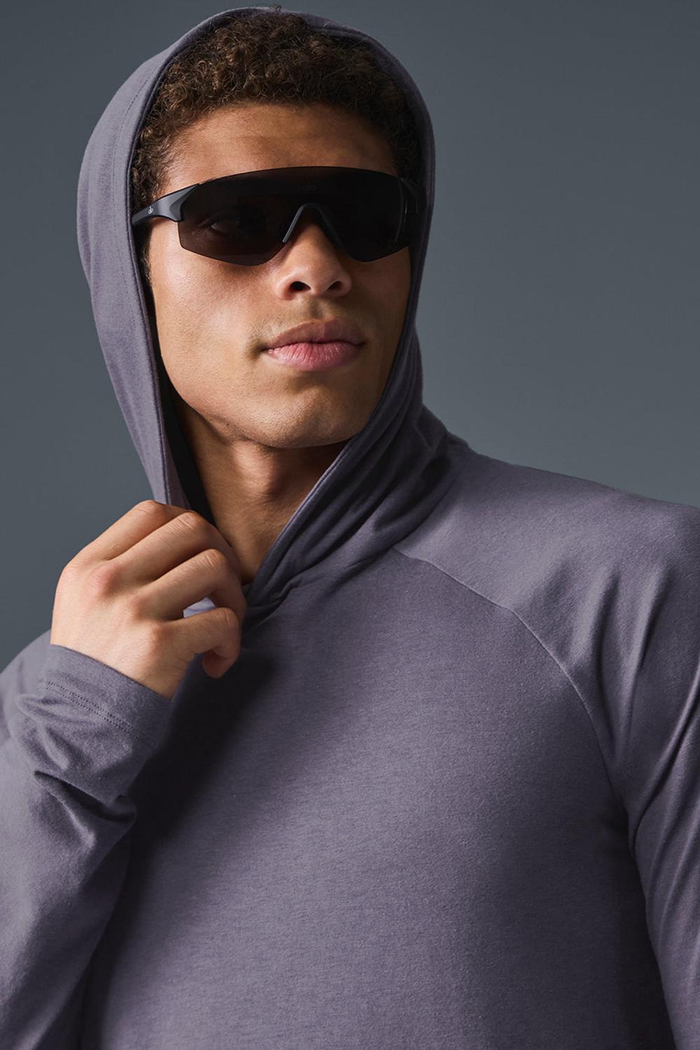 Italian Plum Alo Yoga Core Runner Men Hoodie | KSA  RFC120387