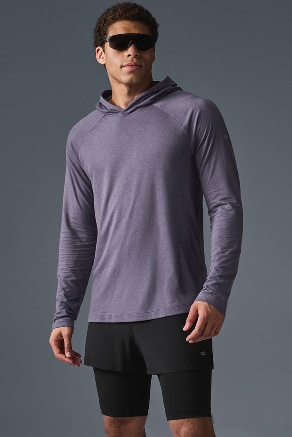 Italian Plum Alo Yoga Core Runner Men Hoodie | KSA  RFC120387