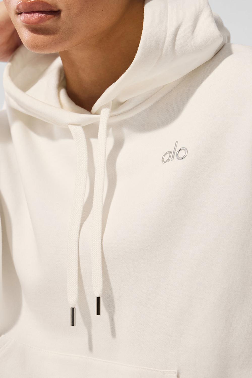 Ivory Alo Yoga Accolade Women Hoodie | KSA  VXW834562