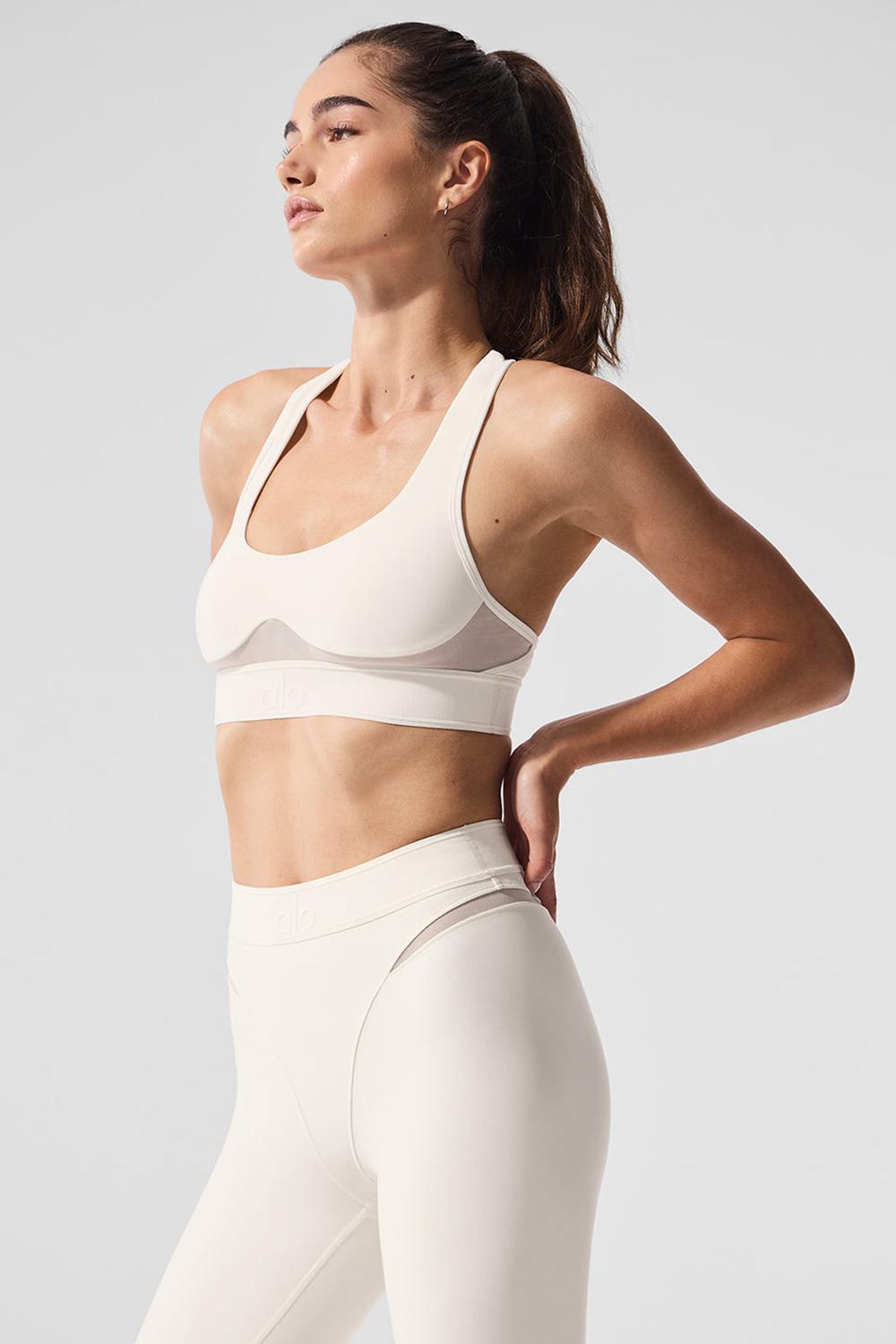 Ivory Alo Yoga Airlift Rebel Women Bra | KSA  EIM518936