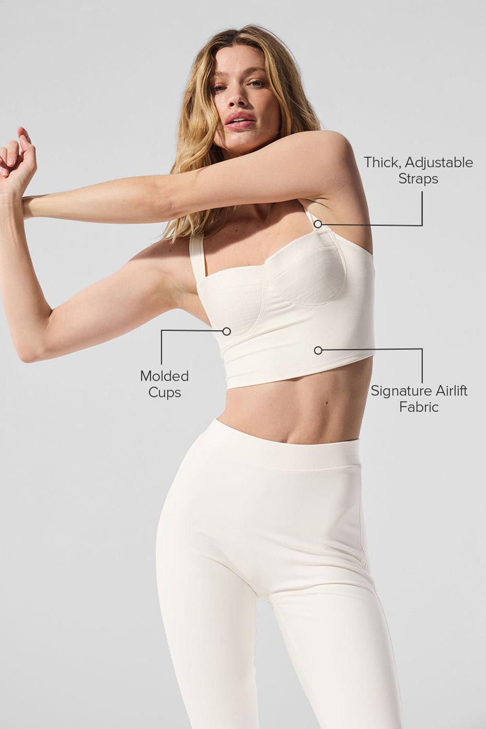 Ivory Alo Yoga Airlift Turn It Up Women Bra Tank | KSA  RAK764210