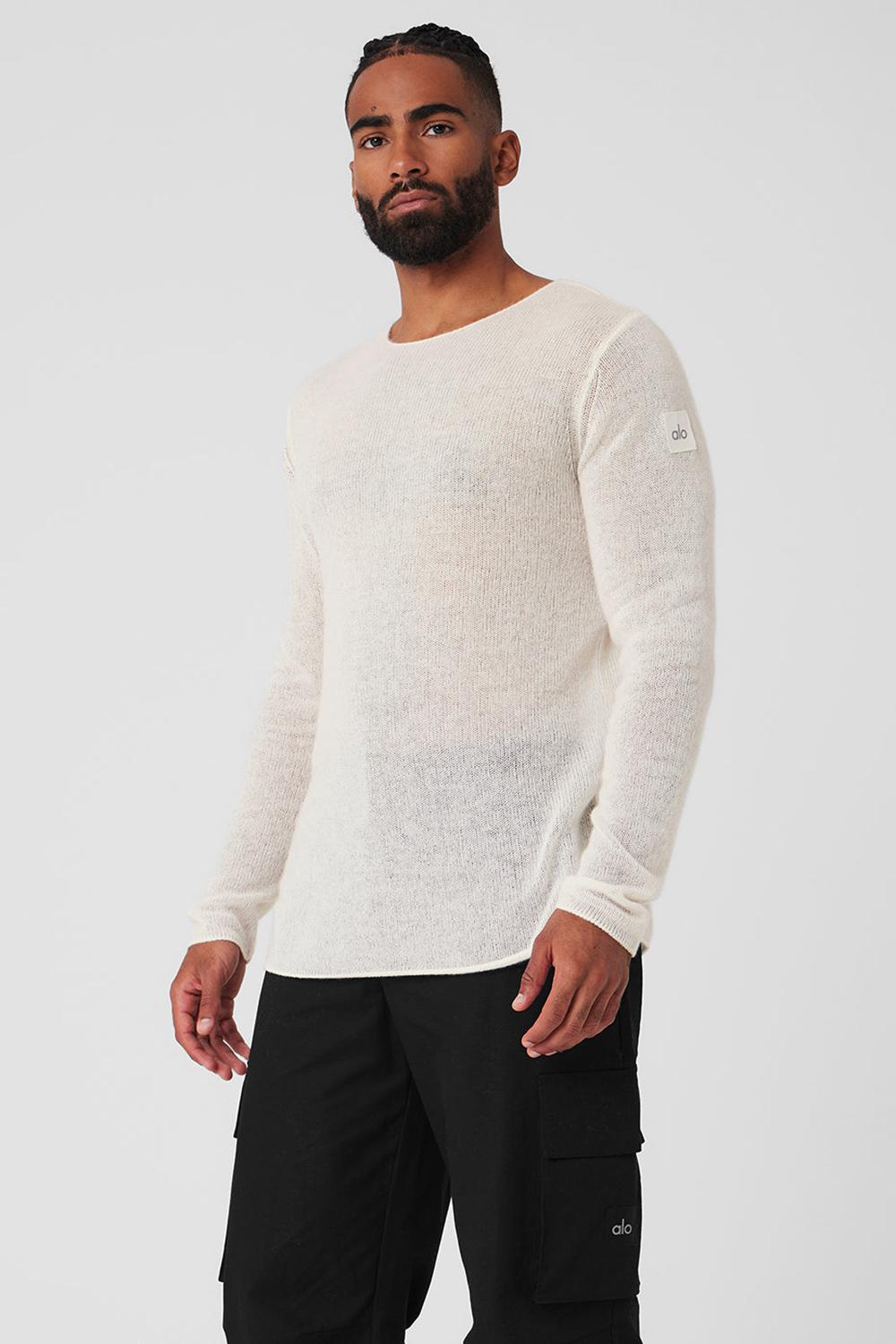 Ivory Alo Yoga Cashmere Reform Men Long Sleeve | KSA  LQP184390