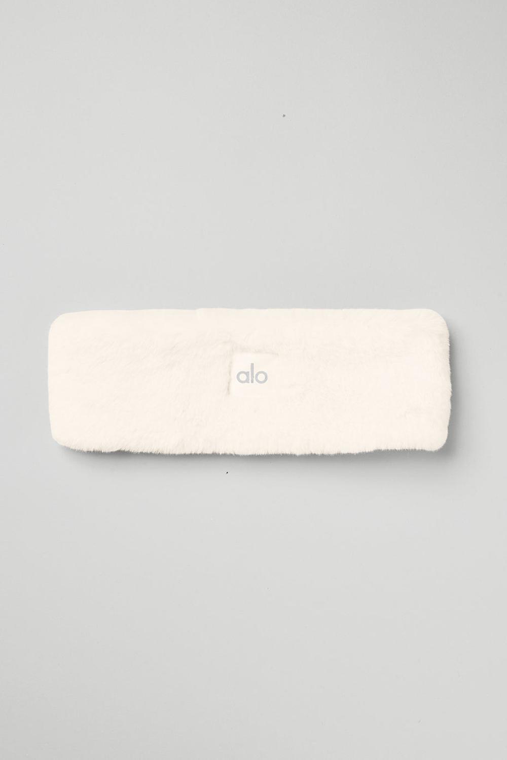 Ivory Alo Yoga Faux Fur Ear Warmers Women Headband | KSA  RGV592478