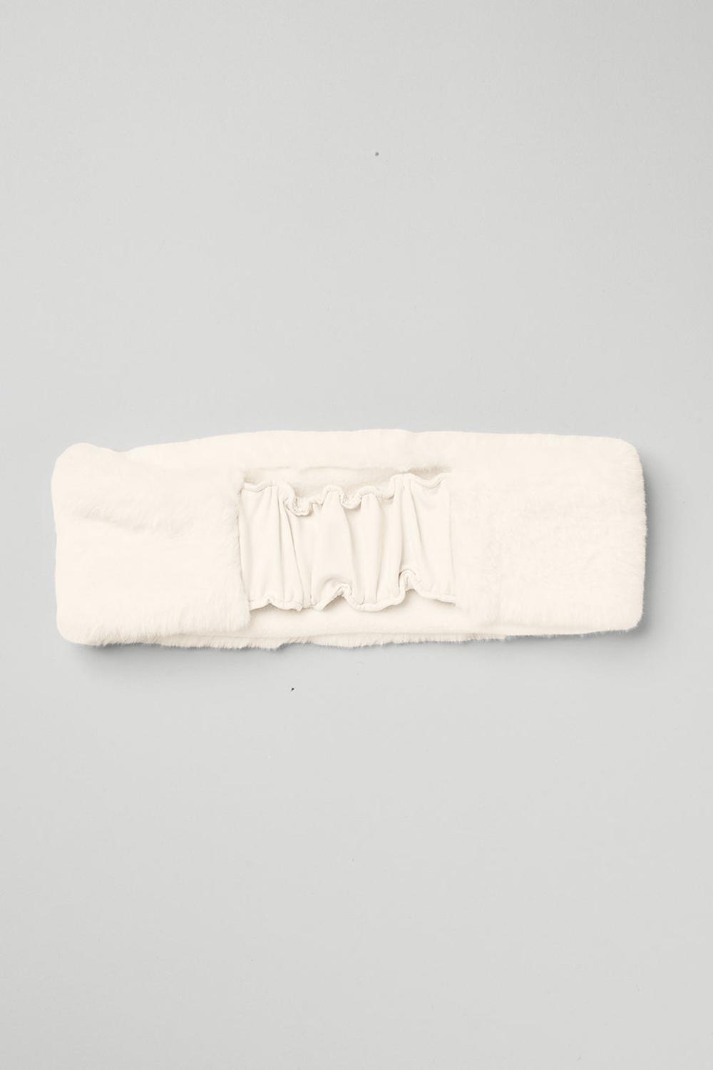 Ivory Alo Yoga Faux Fur Ear Warmers Women Headband | KSA  RGV592478