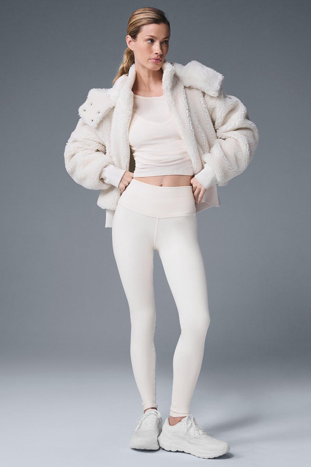 Ivory Alo Yoga Foxy Sherpa Women Jacket | KSA  UET940628