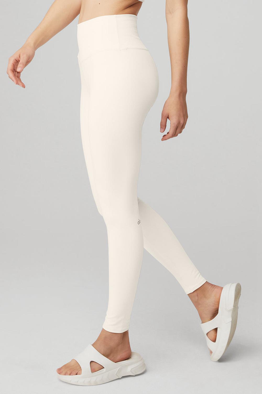 Ivory Alo Yoga High-Waist Airbrush Women Legging | KSA  PEI192740