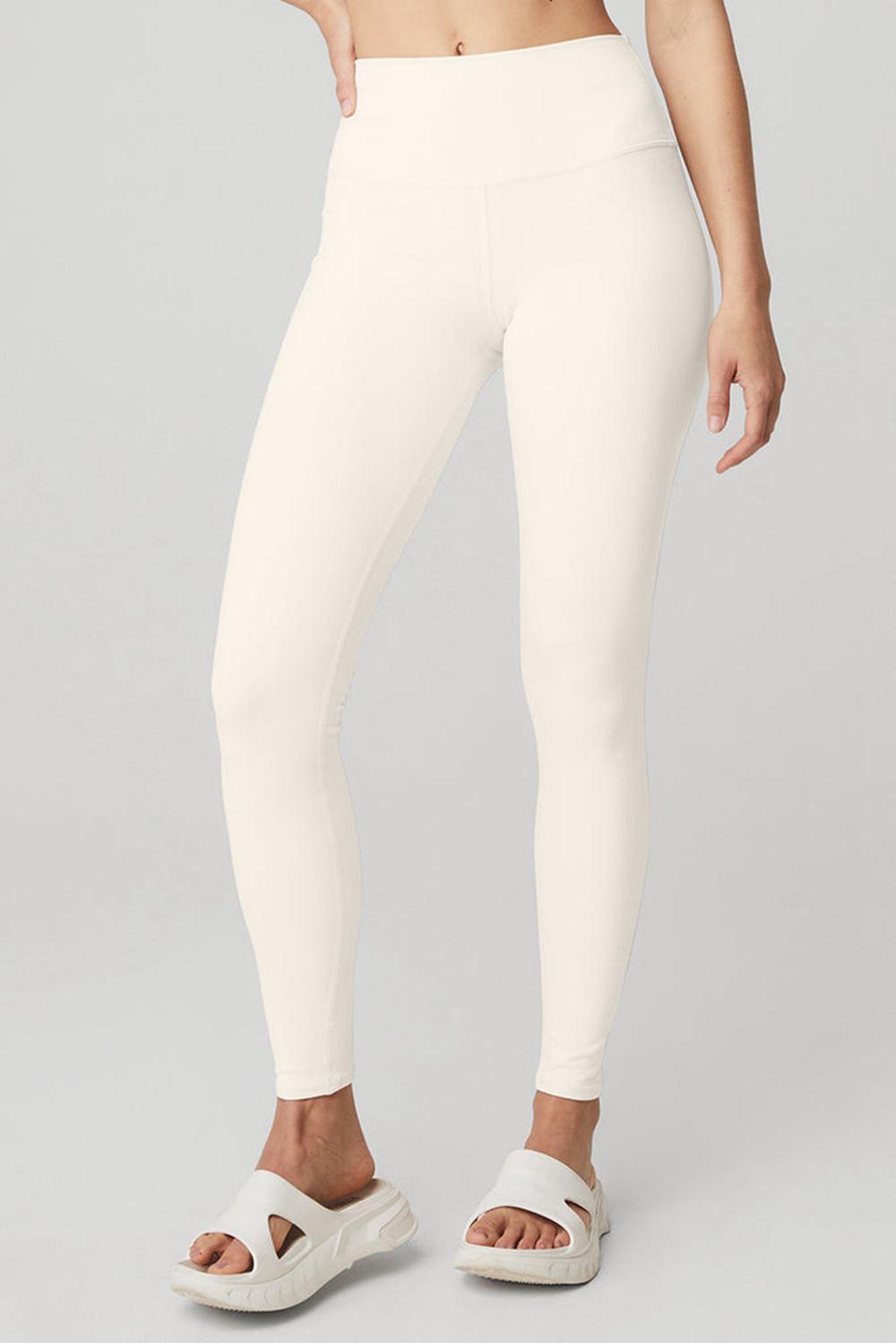 Ivory Alo Yoga High-Waist Airbrush Women Legging | KSA  PEI192740