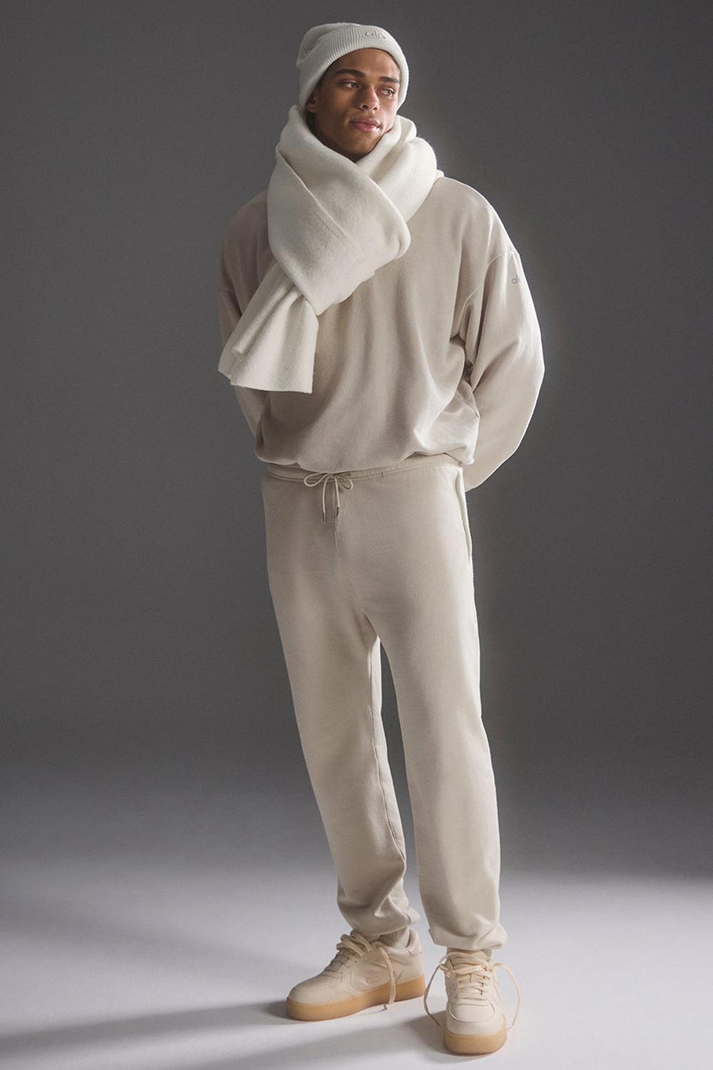 Ivory Alo Yoga Merino Wool Oversized Men Scarf | KSA  VAJ392701