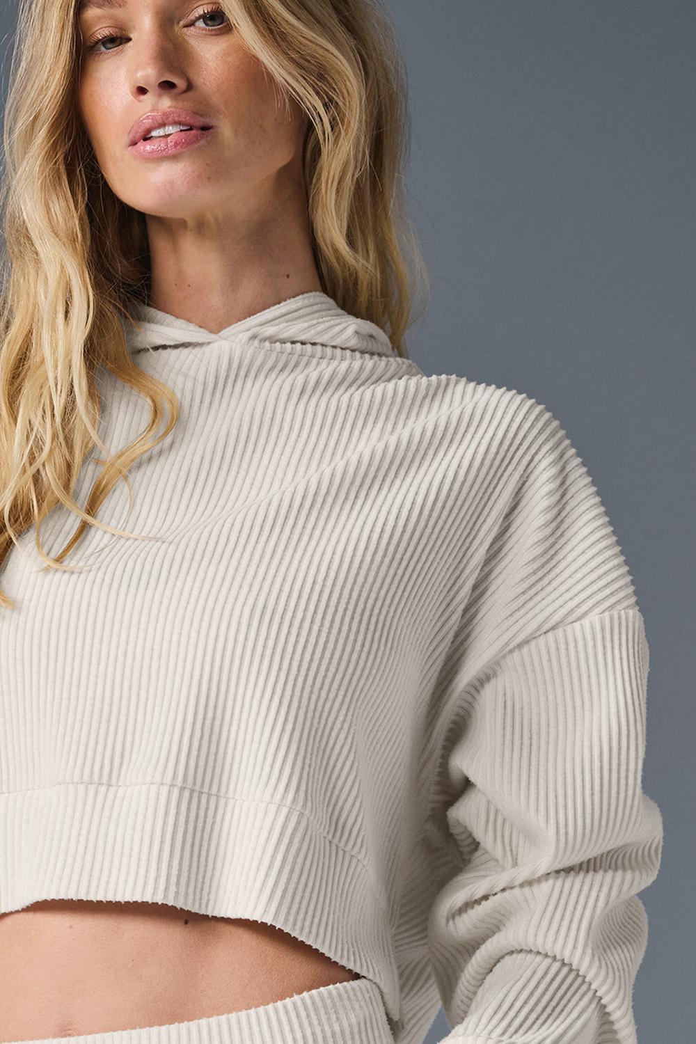 Ivory Alo Yoga Muse Women Hoodie | KSA  LHX537268