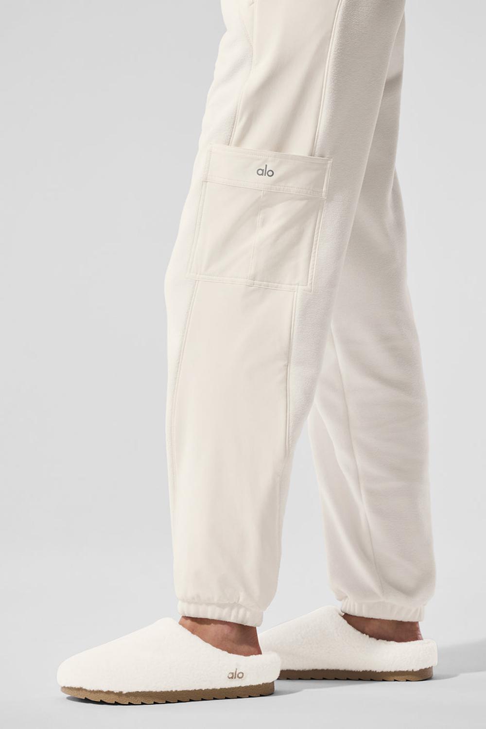 Ivory Alo Yoga Polar Fleece Wintry Mix Women Pant | KSA  XOH264793