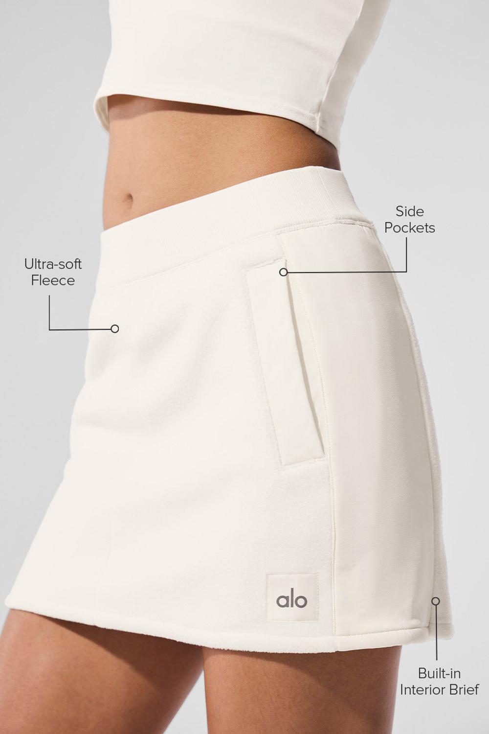 Ivory Alo Yoga Polar Fleece Wintry Mix Women Skirt | KSA  ABD604238