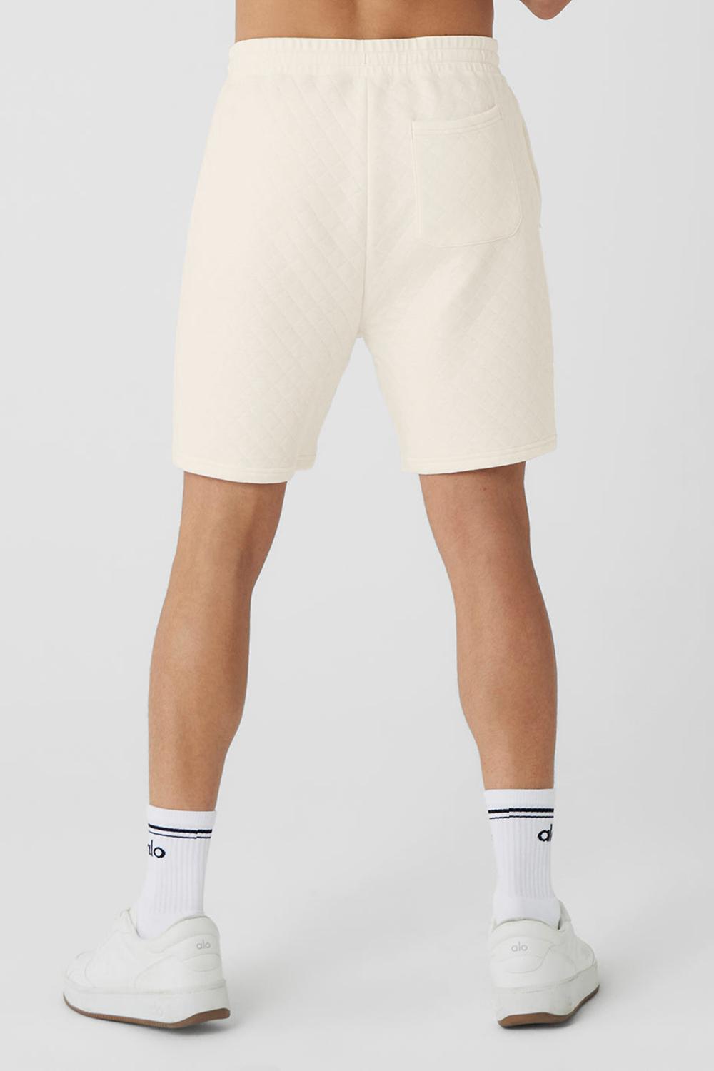 Ivory Alo Yoga Quilted Stadium Men Short | KSA  EWX398206