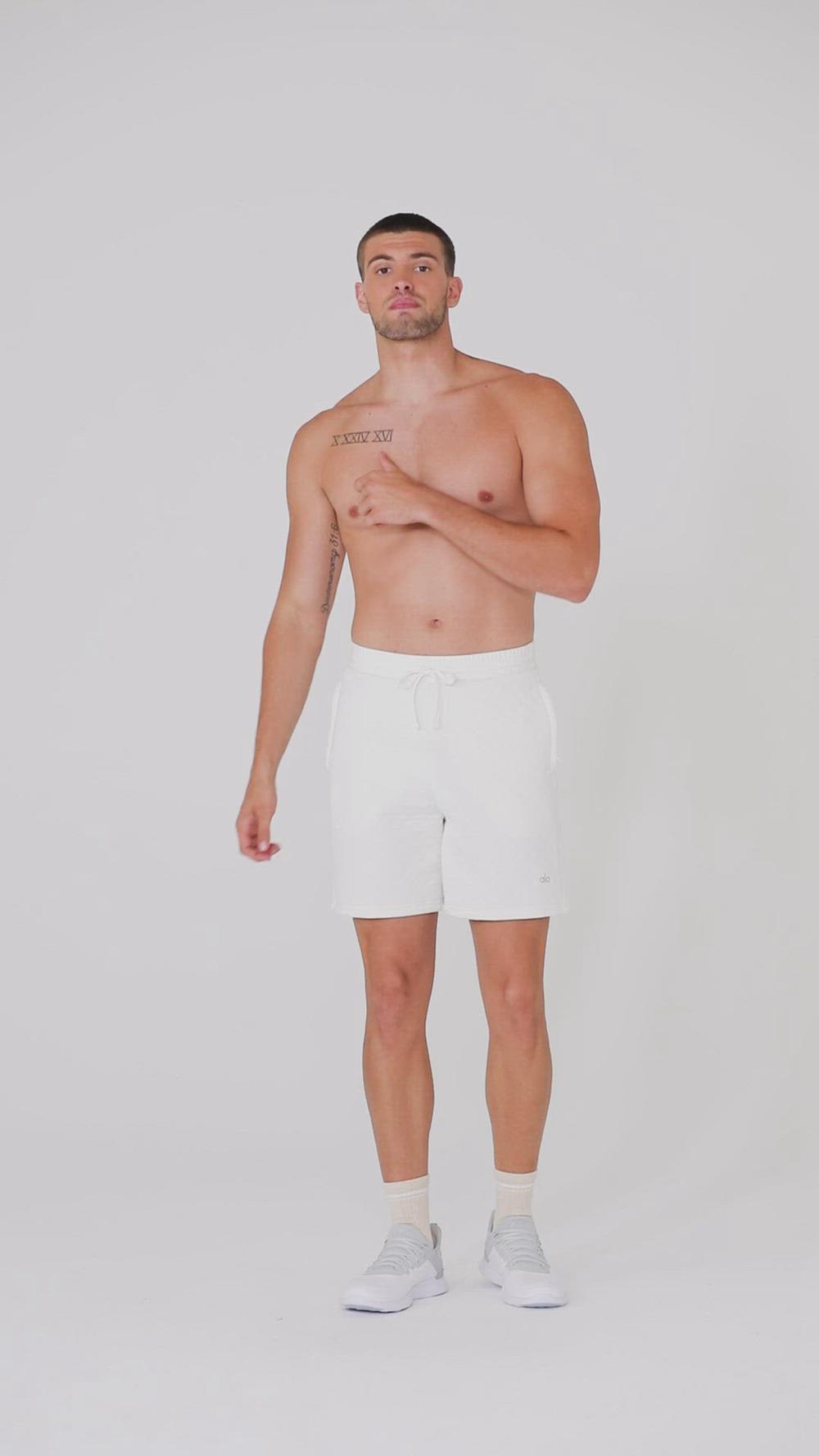 Ivory Alo Yoga Quilted Stadium Men Short | KSA  EWX398206