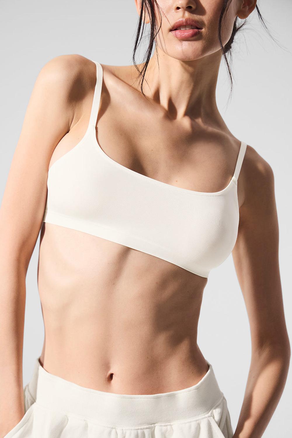Ivory Alo Yoga Sheer Glow Women Bra | KSA  ZAD851647