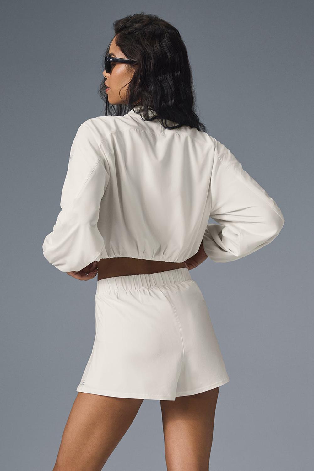 Ivory Alo Yoga Tiebreaker Women Jacket | KSA  ADE684972